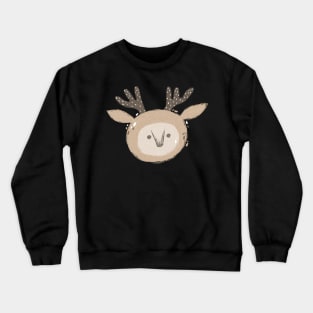 Cute Deer Face Crewneck Sweatshirt